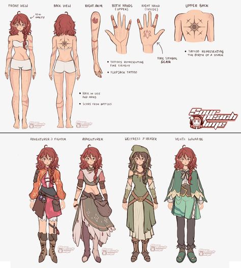 Character Outfit Reference Sheet, Character Sheet Poses Design Reference, Oc Concept Art Sheet, Dnd Oc Reference Sheet, Dnd Sheet Character, Dnd Sharpshooter, How To Draw Dnd Characters, Dnd Oc Drawing, Character Outfit Sheet