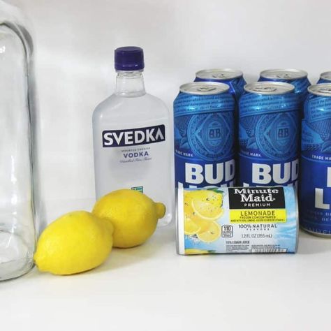 Summer brew is a vodka, lemonade, and beer cocktail that is perfect for summer. Summer beer is great for serving a crowd, and delicious. #summerbrew #summerbeer #cocktail #beer #vodka #lemonade #summerdrink #drink #punch #alcohol #easy #limeade #pinklemonade Summer Brew Recipe, Punch Alcohol, Summer Brew, Svedka Vodka, Easy Alcoholic Drinks, Beer Cocktail, Summer Lemonade, Brewing Recipes, Summer Drinks Alcohol