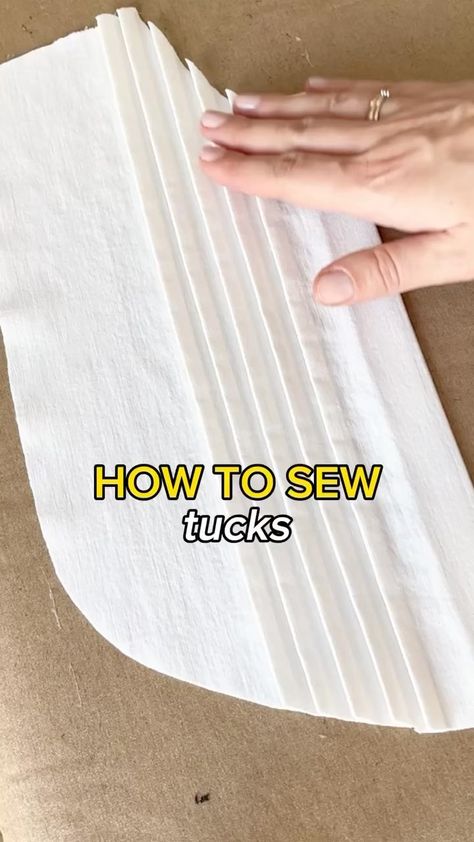 Julija Gobere | Here’s how to sew beautiful tucks🤩 So pretty to look at, isn’t it!🥰 A few notes about this technique: * Marking is KEY in this technique, … | Instagram How To Sew Pintucks, Sewing Pintucks, Pin Tucks Dress, Pintucks Designs, Tucks Design, Tuck Dress, Time Space, Sewing Tutorials Clothes, Fashion Sewing Tutorials