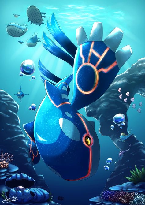 Pokemon Lock Screen, Kyogre Pokemon, Dark Pokémon, Sapphire Pokemon, Pokémon Oras, Doflamingo Wallpaper, Pokemon Painting, Cool Pokemon Wallpapers, Pokemon Pocket