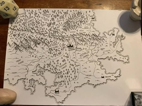 A3 Custom Hand Drawn Fantasy Map - Etsy Fantasy Map Drawing, Map Drawing Ideas, Fantasy Map Drawing Ideas, Maps Aesthetic, Map Sketch, Map Drawing, Fantasy Map Making, Map Symbols, Fantasy World Map