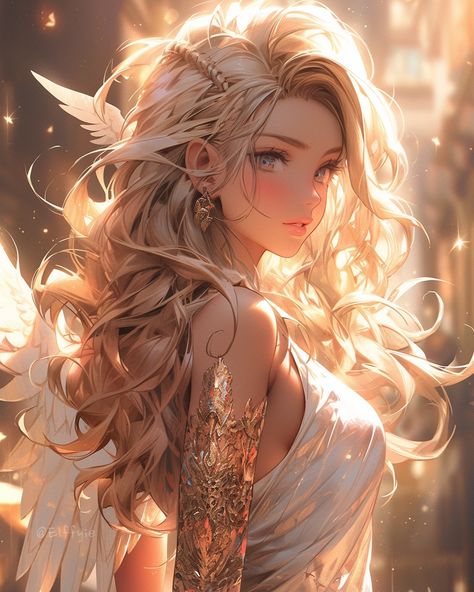 Goddess Of Love Art, Star Goddess Art, Girl In The Beach, Light Goddess, Fantasy Goddess, Goddess Of Light, Aphrodite Art, Anime Goddess, Greek Goddess Art