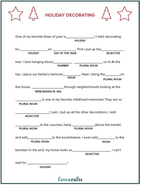 Christmas Mad Libs For Adults, Christmas Mad Libs Free Printable, Mad Libs For Adults, Christmas Mad Libs, Kids Craft Gifts, Ad Libs, Fun Christmas Party Games, Mad Libs, Printable Christmas Games