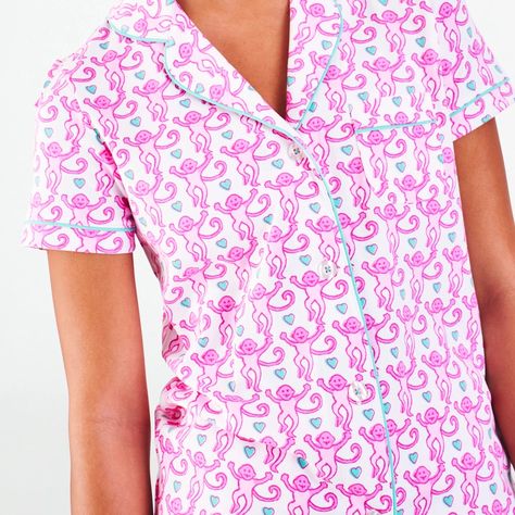 Brand New With Tags! Color: Bubblegum Size: Xxs Sold Out Online! Roller Rabbit Pjs Pink, Roller Rabbit Aesthetic, Roller Rabbit Pjs, Preppy Pjs, Roller Rabbit Pajamas, Preppy Things, Bday List, Roberta Roller Rabbit, Pink Monkeys