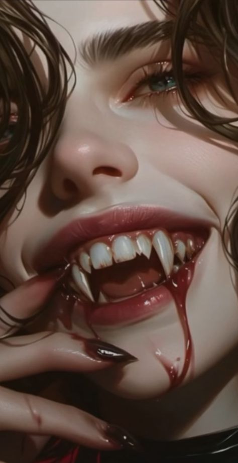 Vampire Pictures, Female Vampire, Arte Peculiar, Dark Artwork, Vampire Girls, Ange Demon, Blood Art, Vampire Art, World Of Darkness