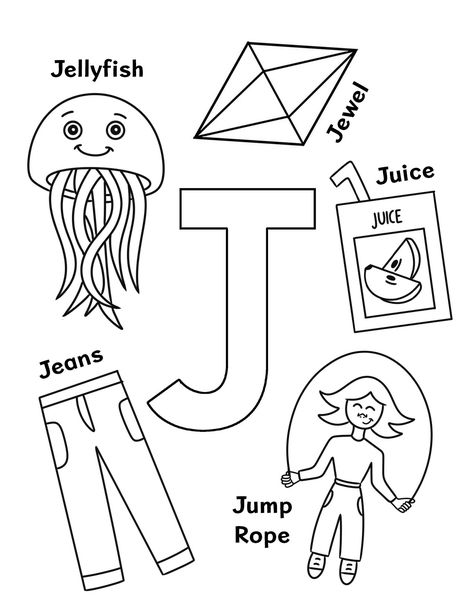 The Letter J Preschool, Pre K Worksheets Free Printables Letters, Letter J Preschool Crafts, Letter Jj Worksheets, Letter J Activities For Toddlers, Preschool Worksheets For Kids, J Is For, Letter J Preschool Activities, J Worksheets Preschool