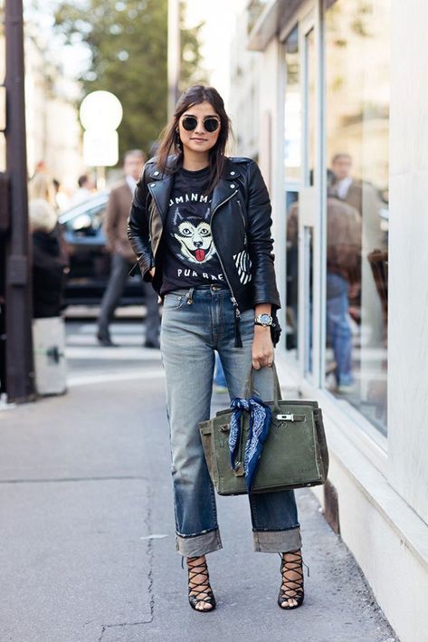 Meet Juliana Salazar, the New Street-Style Star to Know | StyleCaster Moda Casual Chic, Jeans Trend, Mode Tips, New Street Style, Denim On Denim, Fashion Goals, Blazer Outfit, Mode Boho, Fall Days