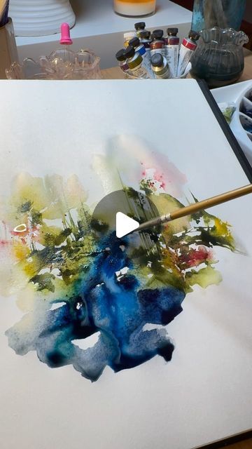 Qor Watercolor, Vinessa Redford, Intuitive Watercolor, Water Colours, Process Art, Canadian Artists, May 13, Watercolour Painting, In A Heartbeat