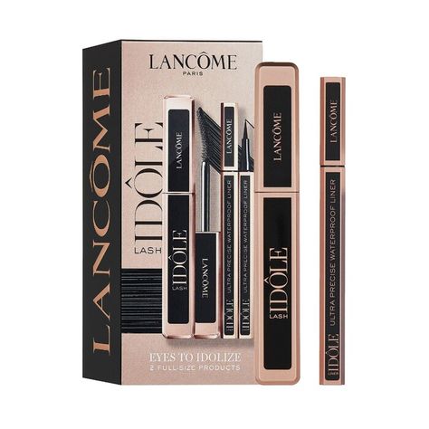 Eyes to Idolize Set - Lancôme | Sephora Idole Mascara, Mascara Target, Lancome Idole, Mascara Base, Eyeliner Application, Eyeliner Set, Natural Eyeliner, Mascara Eyeliner, Simple Eyeliner