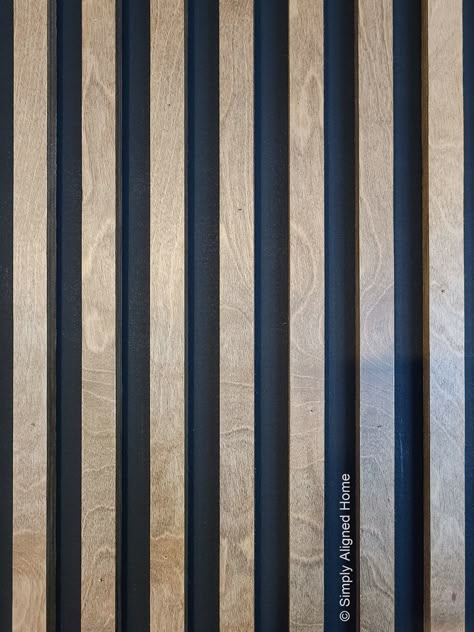 Vertical Slats Wall, Wood Slat Ceiling, Slate Wall, Timber Slats, Wood Slat Wall, Dark Wood Stain, Wood Accent Wall, Decorating Ideas For The Home, Slatted Headboard