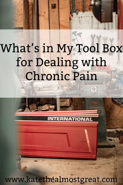 Living with chronic pain can be difficult for a wide variety of reasons, but dealing with chronic pain on a day-to-day basis is really tricky. In this post, a long-time chronic pain patient shares what's in her tool box for dealing with chronic pain. Living With Chronic Pain, Chronic Back Pain, Chronic Pain Management, Chronic Pain Relief, Polycystic Ovarian Syndrome, Spoonie Life, Fatigue Syndrome, Manifestation Board, Chronic Disease