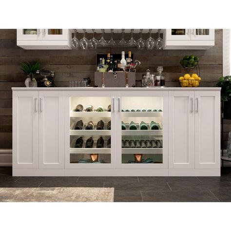 White Bar Cabinet, Wine Room Ideas, Kitchen Wet Bar, Dining Room Built In, Bar Nook, Wall Display Cabinet, Home Wet Bar, Home Bar Areas, Basement Bar Ideas