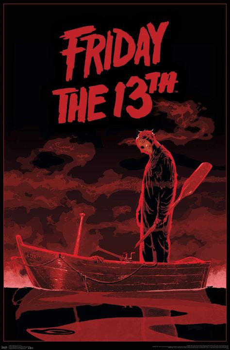 Friday The 13th Poster, Friday Movie, Happy Friday The 13th, Party Bedroom, Desenhos Gravity Falls, Boat Wall, Horror Movie Icons, Horror Artwork, Horror Posters