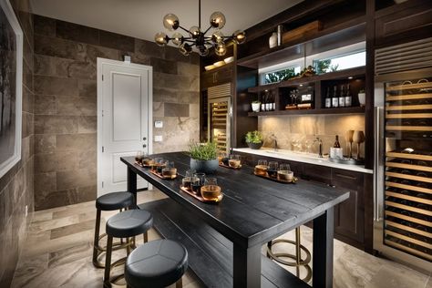 Basement Wine Bar, Basement Rec Room Ideas, Rec Room Ideas, Lake House Basement, Basement Rec Room, Finished Basement Designs, Industrial Basement, Basement Kitchenette, Basement Games