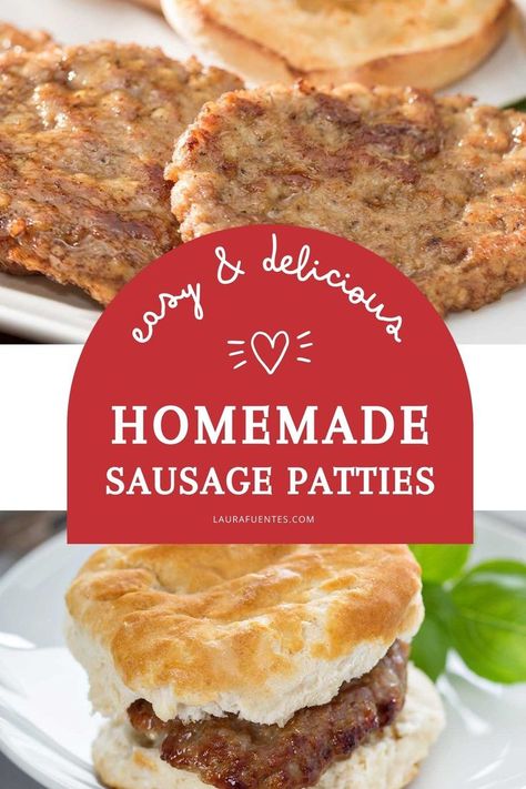 easy homemade breakfast sausage patties Easy Homemade Breakfast, Breakfast Sausage Patties, Homemade Brunch, Pork Breakfast Sausage, Homemade Breakfast Sausage, Sausage Patties, Mother's Day Brunch, Sausage Patty, Breakfast Sausage