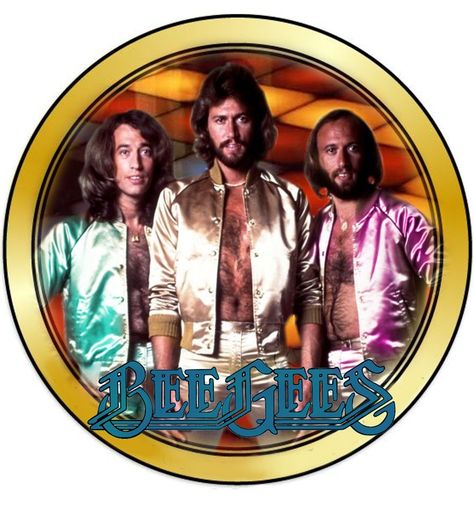 Bee Gees The Bee Gees, Saturday Night Fever, Celebrities Then And Now, Andy Gibb, Barry Gibb, Disco Shirt, Band Of Brothers, Picture Logo, Bee Gees