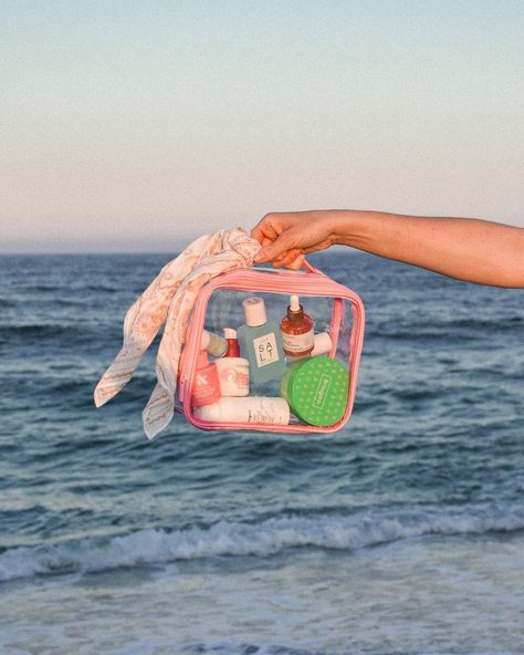 Beach day essentials: 💙 SALT to keep you smelling + feeling fresh 💧Water to stay hydrated  ☀️Sunscreen to keep your skin protected Beach Product Photography, Naturally Clear Skin, Salt Perfume, Mnt Dew, Noble Panacea, Ugc Photography, Beach Skincare, Colorful Eyeliner, Get Clear Skin