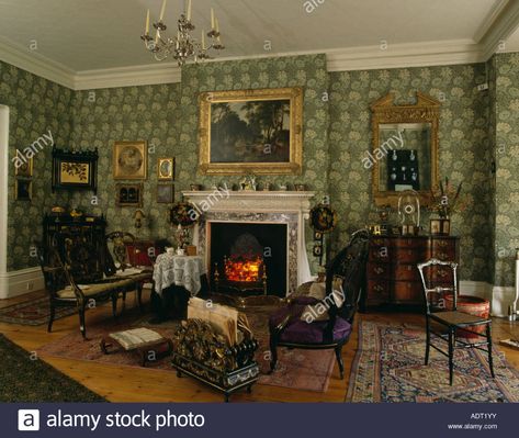 Victorian Homes Interior, Victorian Drawing Room, Victorian Study, Victorian Princess, Victorian Era Homes, Victorian House Interiors, Victorian Interior Design, Drawing Rooms, Interior Design History