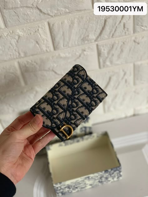 Christian Dior CD card case holder oblique embroidered coin wallet Christian Dior Card Holder, Dior Oblique Wallet, Dior Coin Purse, Luxury Wallet Women, Dior Card Holder, Christian Dior Wallet, Luxury Card Holder, Cd Card, Christian Dior Bag