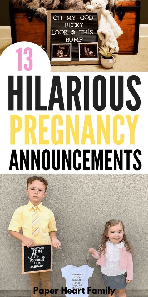 13 funny pregnancy announcement ideas and inspiration for your social media status! These pictures and quotes are SO original and absolutely hilarious. Third Child Pregnancy Announcement, Baby Announcing Ideas, Third Pregnancy Announcement, Pregnancy Announcement Quotes, Third Baby Announcements, Baby 2 Announcement, Baby Surprise Announcement, Pregnancy Announcement To Parents, Announcement Pictures