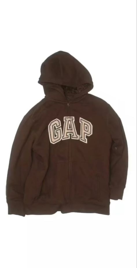 Gap Zip Up Hoodie, Baseball Jacket Outfit, Hoodie Gap, Gap Hoodie, Brown Hoodie, Trendy Hoodies, Casual School Outfits, Teenage Fashion Outfits, Dream Clothes