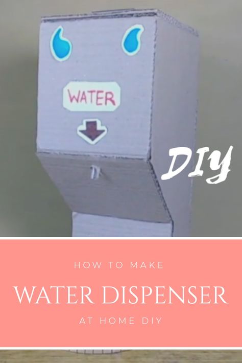 WOW🔥WATER DISPENSER FROM CARDBOARD! DIY AT HOME...! Diy Water Dispenser, Recycling Projects For School, Dispenser Diy, How To Make Water, Diy Drinks, Diy Water, Drink Dispenser, Diy Cardboard, Water Dispenser