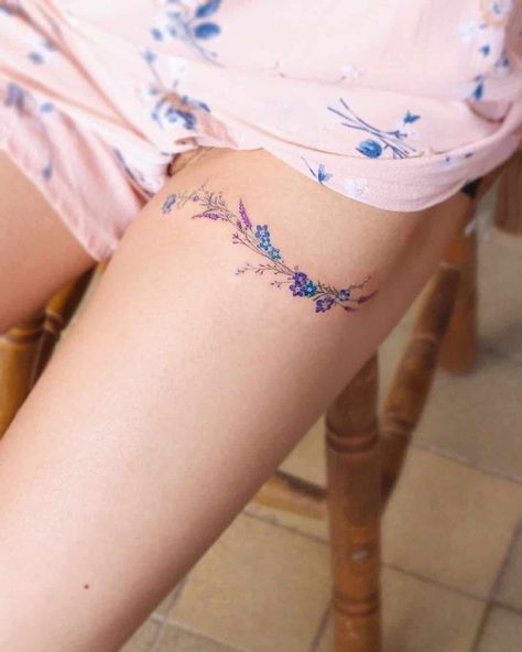 Forget Me Not Flower Tattoo, Flower Tattoo Meaning, Blue Flower Tattoos, Pretty Flower Tattoos, Flower Tattoo Meanings, Flower Wrist Tattoos, Anklet Tattoos, Mommy Tattoos, Beautiful Flower Tattoos