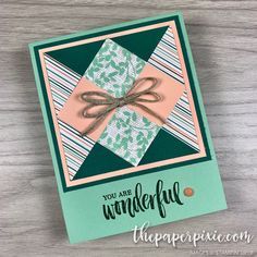 The Paper Pixie, Paper Pixie, Stamping Techniques Card Tutorials, Patchwork Cards, Paper Quilting, Scrappy Cards, Paper Quilt, Card Making Templates, You Are Wonderful