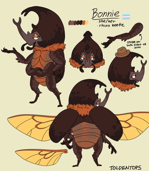 Insect People, Mad At Myself, Rhino Beetle, Beetle Art, Bug Art, Animal Character, The Bug, The Oc, Character Inspo