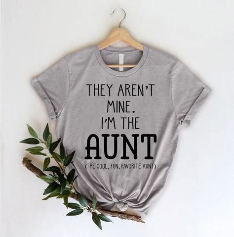 They Are Not Mine I Am The Aunt Shirt, Worlds Best Aunt Shirt, Mothers Day Gift For Auntie, New Aunt Outfit, Favorite Aunt Shirt, Funny Aunt Tee HOW TO ORDER 1-) Please, check and review all the photos. 2-) Choose your t-shirt size and color. *Different styles of shirts may have different shades of the same color choice due to different manufacturer brands. *For this reason, we recommend matching shirts from the same styles if you want precisely matching colors (ex. Unisex, V-necks, Toddler, etc Aunt Life Shirt, Aunt Shirts For Adults, Aunt Tshirt Ideas Funny, Funny Aunt Shirts, Aunt Sayings For Shirts, Aunt Shirts Funny Teepublic, Aunt And Niece Shirts, Im The Aunt Shirt, Auntie Things