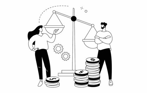 AI exacerbates economic inequality by automating low-skill jobs and increasing wealth for savvy individuals. Gender Stereotyping Illustration, Workplace Inequality, Inequality Illustration, Gender Disparity, Labor Rights, Social Exclusion, Vector Illustration Character, Economic Inequality, File Ideas