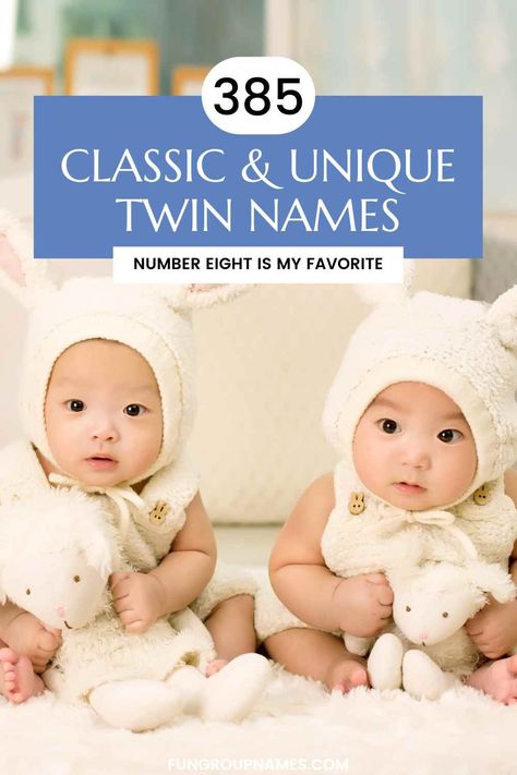 Find the perfect twin names with our ultimate guide! Explore over 385 matching, unique, and adorable names for twins, with meanings and origins. Unique Twin Names, Rhyming Names, Twin Baby Names, Old Man Names, Twin Names, Classic Names, Name List, Twin Boys, Cute Names