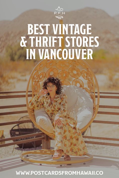 Best Second-hand, Vintage And Thrift Stores In Vancouver | Postcards From Hawaii. Second-hand fashion in Vancouver. Thrifting in Vancouver, Canada. #vancouver #thrift #thrifting #canada #vintage #vintagestyle Vancouver Style, Thrift Store Fashion Outfits, Salvation Army Thrift Store, Thrift Store Fashion, Vintage Thrift Stores, Ski Bunnies, Vancouver Fashion, New Westminster, Vancouver Canada