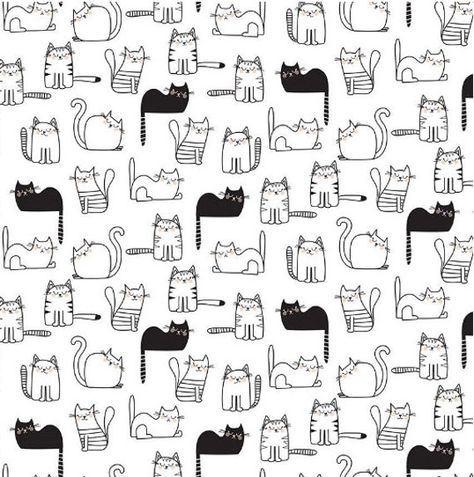 "(Multiple quantities will be in a continuous piece) Feline Good! - Cats Nap Time Fabric by Timeless Treasures 100% Cotton / Digital Print Width: 43\"/44\" Repeat: 6\" Weight: 143 gm/sq m SKU: CAT-CD2571  WHITE" Nutcracker Ideas, Free Pdf Sewing Patterns, Black Cat Art, Precut Fabric, Like A Cat, Rock Painting Art, Plant Pictures, Cotton Quilting Fabric, Free Embroidery Designs