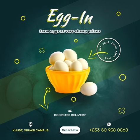 Simple Flyer Design, Free Flyer Design, Simple Flyer, Farm Eggs, Flyer Design, Egg, Tableware, Design