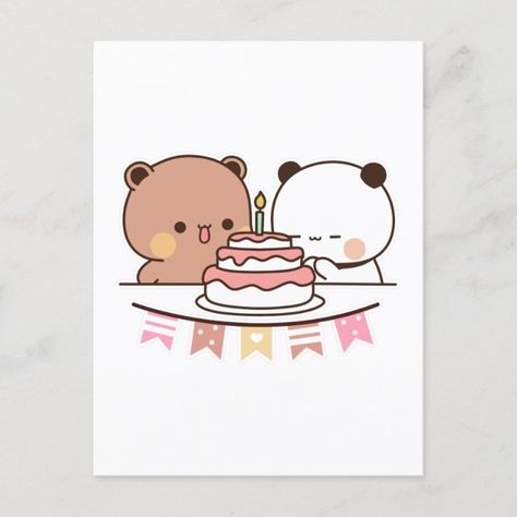 new bear and panda bubu dudu Greeting Card | Zazzle Boyfriend Birthday Drawing, Dudu Bubu Drawing, Bubu Dudu Cake, Bubu Dudu Birthday Cake, Bubu Dudu Birthday, Bear And Panda Couple Dp, Bubu Dudu Couple Dp, Dudu Bubu Painting, Diy Birthday Card For Boyfriend