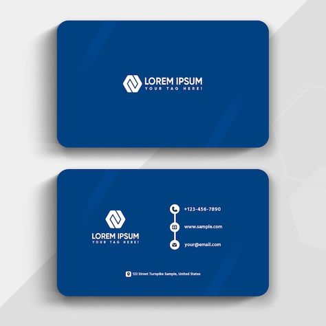 Blue and white business card for a compa... | Premium Psd #Freepik #psd #business-cards #business-card-design #business-cards-templates #business-card-template Blue Visiting Card, Templates Business, White Business Card, Business Card Psd, Visiting Card, Cards Business, Cards Templates, Visiting Cards, Design Business