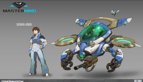 Overwatch Hero Concepts, Circus Characters, Overwatch Fan Art, Cool Robots, Tech Art, New Character, Blizzard Entertainment, Spaceship Design, Transformers Artwork