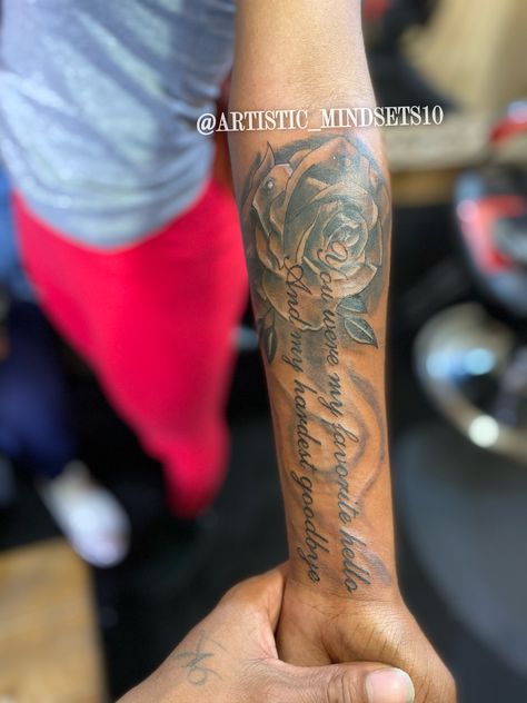 Forearm Tattoo Grandma, Word Meaning Tattoos, Big Tattoos For Women Meaningful, Sleeve Tattoos With Meaning, Big Meaningful Tattoos, Forearm Tattoo Women Grandpa, Grandma Tattoo In Memory Of For Black Women, Inner Arm Tattoos For Women Forearm, Girl Half Sleeve Tattoo Black Women