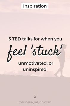 5 Inspiring TED Talks For When You Feel Stuck Ted Talks Motivation, Inspirational Ted Talks, Feeling Low, Pep Talk, Feel Stuck, Ted Talk, Vie Motivation, Pep Talks, Ted Talks