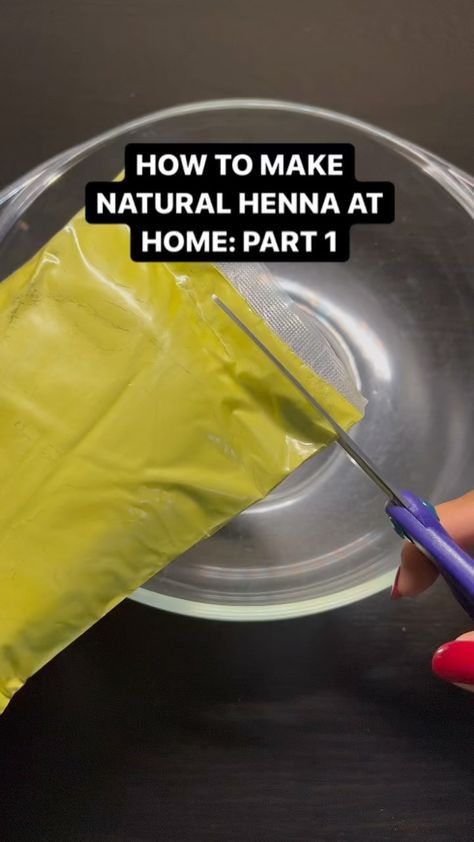 hennabyishaa on Instagram: Make natural henna at home: Part 1! 100 g natural henna powder (using @_mm_usa @sell_mehandi powder in this video), 35 g sugar, lemon… How To Make Henna At Home, Henna Making, Homemade Henna, How To Make Mehndi, Henna Recipe, How To Make Henna, Henna Powder, Organic Henna, Henna Cones