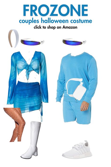 Me And Mrs Frozone Costume, Mr And Ms Frozone Costume, Mr And Mrs Frozone Costume, Last Second Couples Costume, Frozone Couple Costume, Unpopular Couple Costumes, Frozone Costume, Halloween Costumes For Interracial Couples, Couples Costume Ideas Interracial