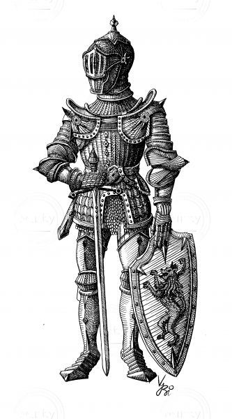 Medieval Knight Armor, Medieval Tattoo, Knight Tattoo, Armor Tattoo, Woodcut Art, Knight Art, Knight Armor, Suit Of Armor, Medieval Knight