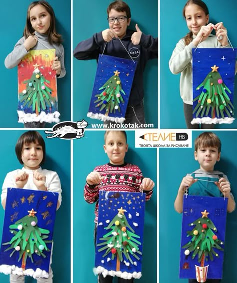 Handprint Christmas Tree Hand Christmas Tree, Hand Print Tree, Handprint Christmas Tree, Handprint Christmas, Christmas Tree Crafts, Winter Crafts For Kids, Preschool Christmas, Craft Activities For Kids, Craft Activities