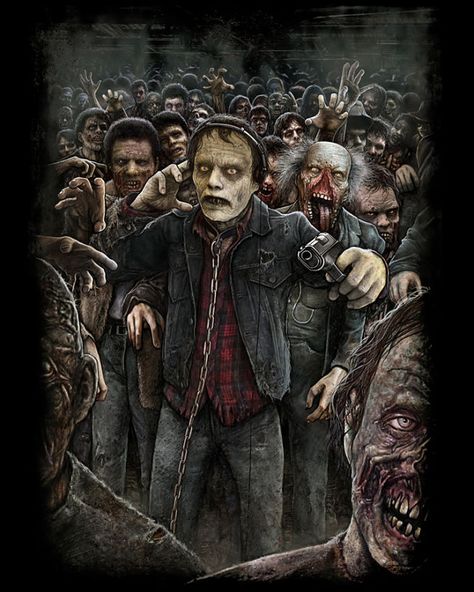 Cool Horror Gear: Fright Rags celebrates 30 years of Day of the Dead - Horror Movie News | Arrow in the Head Christopher Lovell, Fright Rags, Horror Shirts, Black Paint Color, Zombie Art, Zombie Movies, Horror Posters, Movie Covers, Horror Movie Art