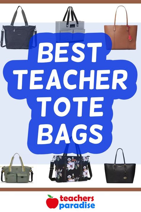 Teacher tote bags are the perfect solution for keeping your hands free. Buying just the right bag to carry all their supplies back and forth to school can be an easy task. Check out our favorite functional teacher totes. Teacher Tote, Best Teacher, Hands Free, Tote Bags, Paradise, Novelty Sign, Personalized Items, The Incredibles, Tote Bag