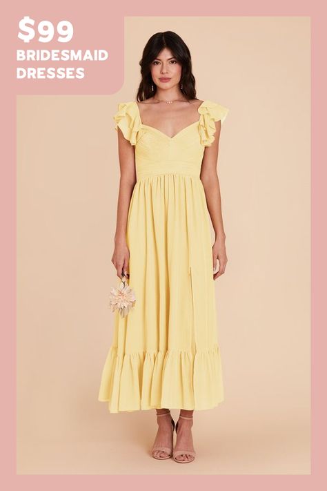 M / lemon sorbet Yellow Dresses For Wedding, Light Yellow Bridesmaid Dress, Light Yellow Maxi Dress, Butter Yellow Dress, Fancy Yellow Dress, Yellow Formal Dress, Light Yellow Dresses, Sorbet Is, Ethereal Gown