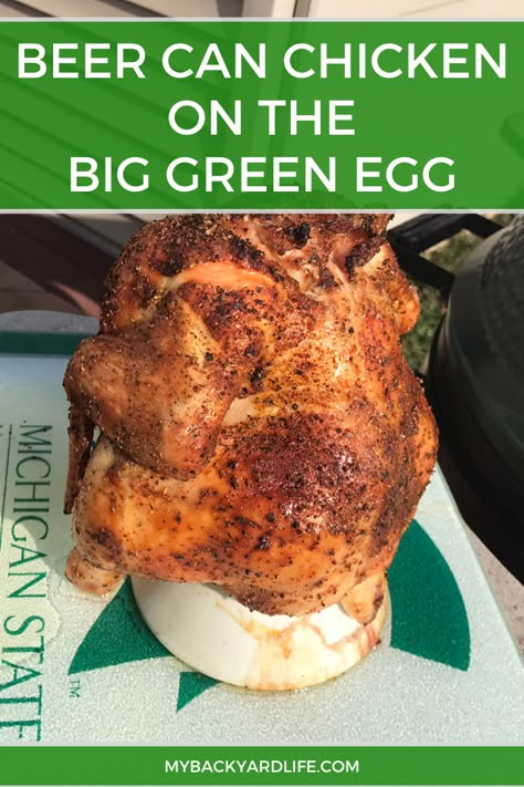 Akorn Grill, Kamado Recipes, Kamado Grill Recipes, Big Green Egg Smoker, Smoked Beer Can Chicken, Egg Smoker, Smoked Whole Chicken, Egg Bbq, Green Egg Bbq