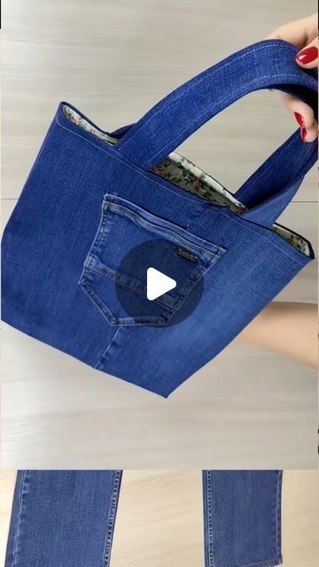 Jeans Bag Diy, Recycled Handbag, Old Jeans Recycle, Diy Bags Jeans, How To Make Jeans, Kate Middleton Photos, Denim Handbags, Diy Upcycle, Recycle Jeans