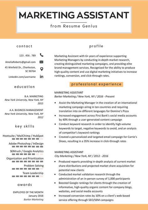 Marketing Cv Examples, Marketing Resume Examples, Genius Marketing, Job Questions, Perfect Resume Example, Job Affirmations, Teacher Cv, Marketing Assistant, Cover Letter Examples